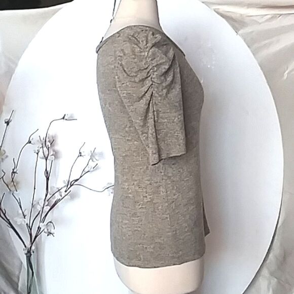 Puff Sleeve Y2K Ribbon Ruched Gathered   Green Ruffle Cottage Victorian … - Picture 3 of 13